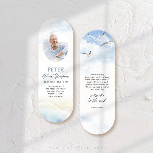 Funeral Bookmarks - Coastal - Eternal Prints