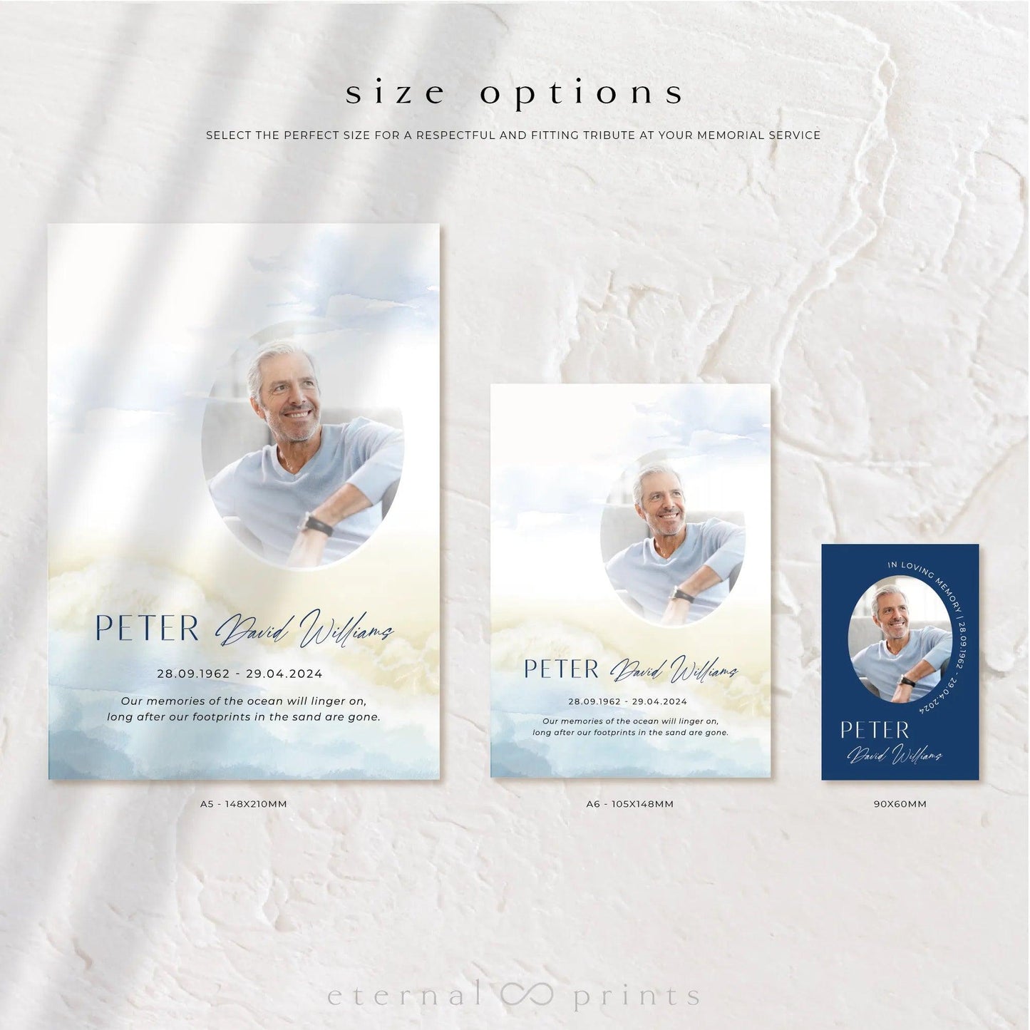 Memorial Cards - Coastal - Eternal Prints