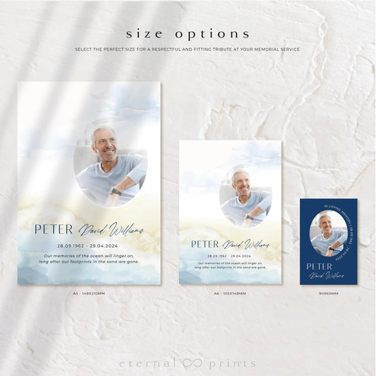 Memorial Cards - Coastal - Eternal Prints