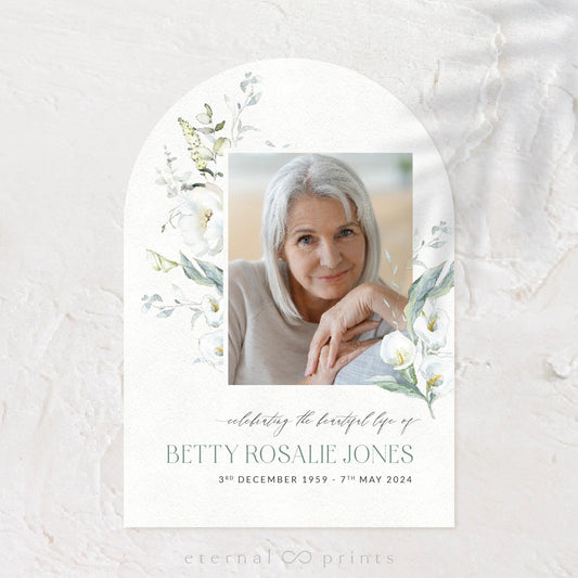 Welcome Sign - White Flowers - Eternal Prints