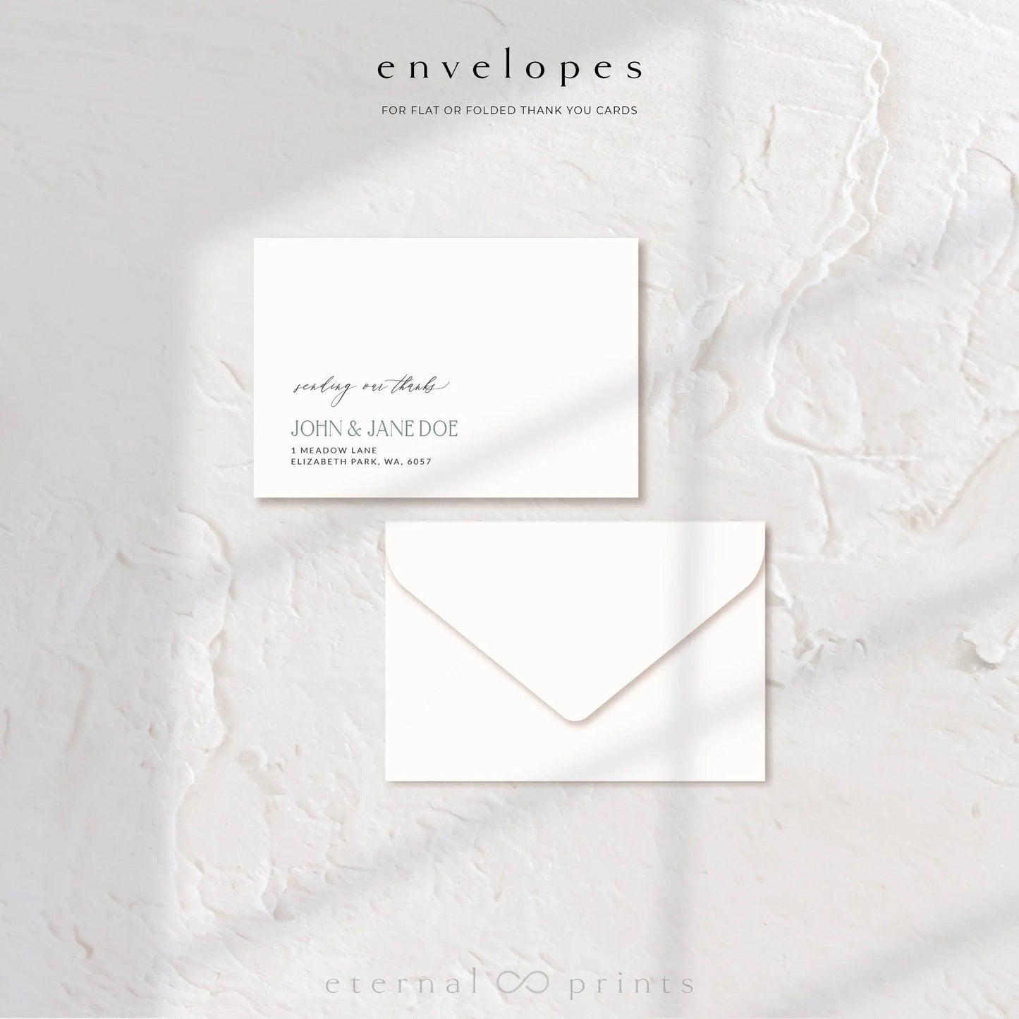 Thank You Cards - White Flowers - Eternal Prints