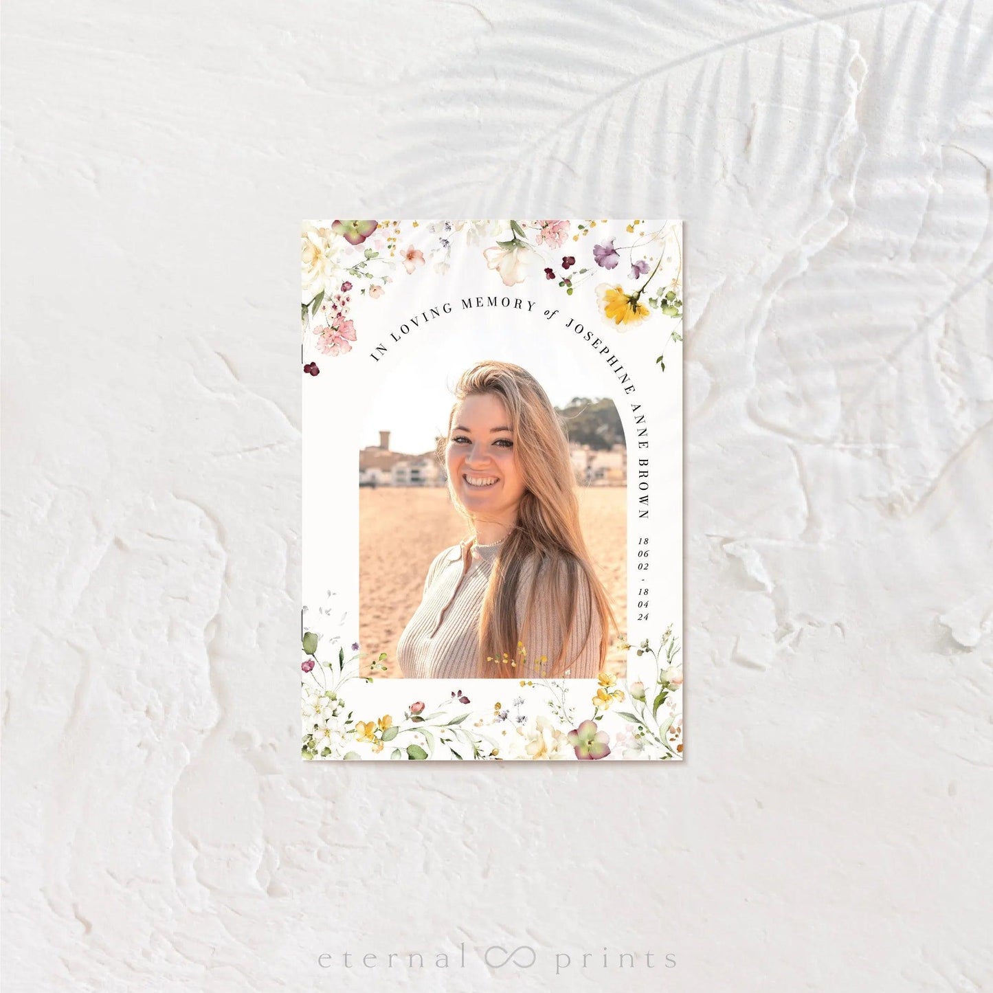Funeral Booklet - 4 Pages - Wildflowers - Eternal Prints