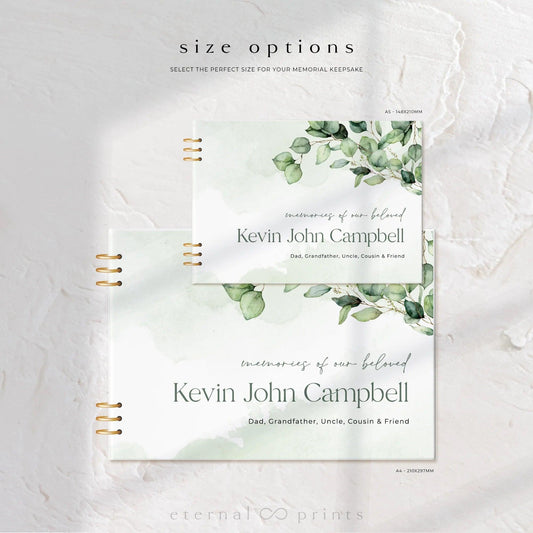 Acrylic Guest Book - Eucalyptus Leaves - Eternal Prints