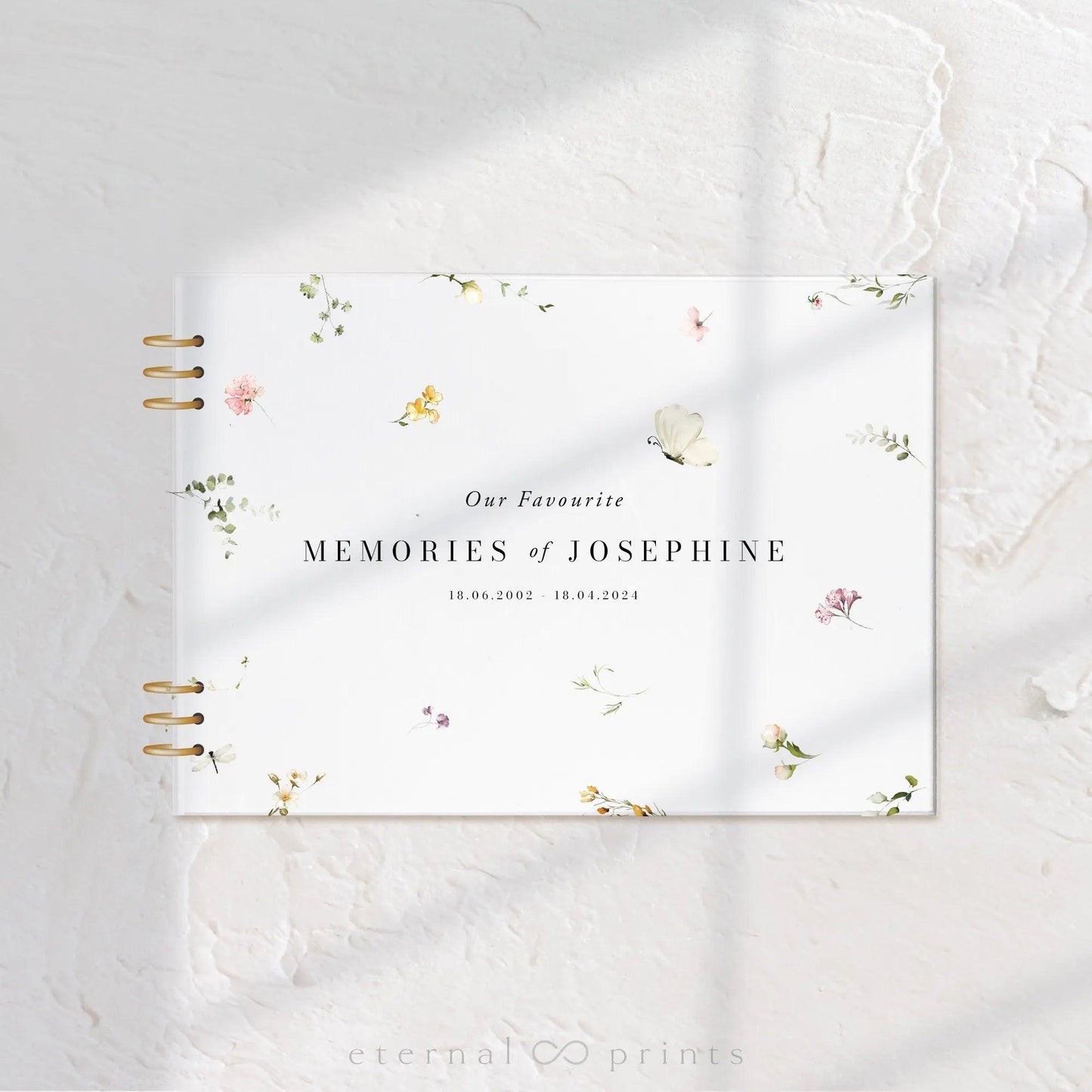 Acrylic Guest Book - Wildflowers - Eternal Prints