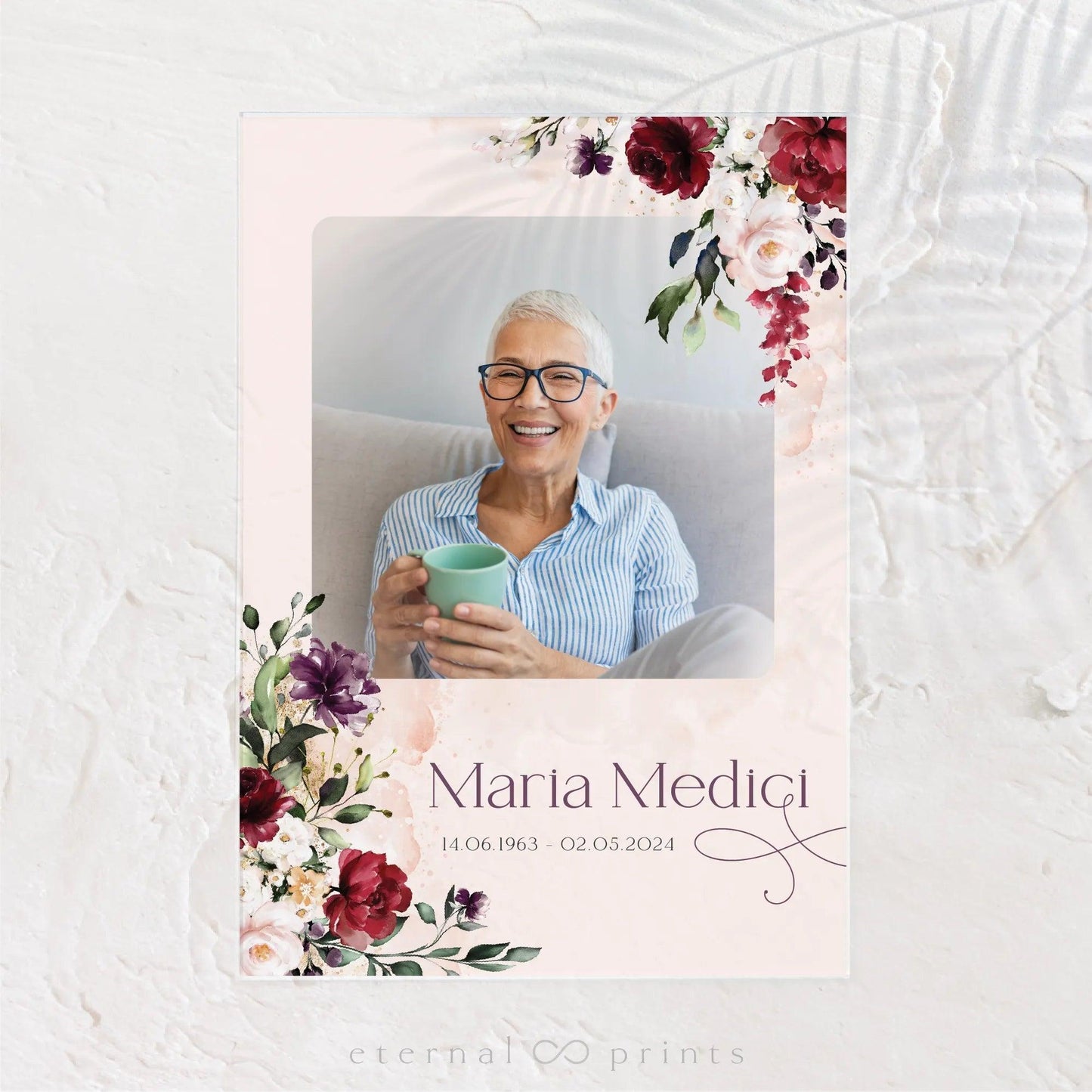 Acrylic Photo Prints - Burgundy Flowers - Eternal Prints