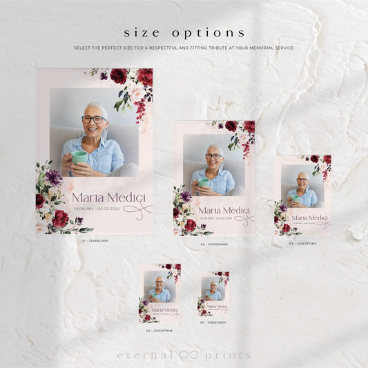 Acrylic Photo Prints - Burgundy Flowers - Eternal Prints