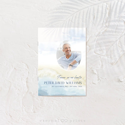 Funeral Booklet - 4 Pages - Coastal - Eternal Prints