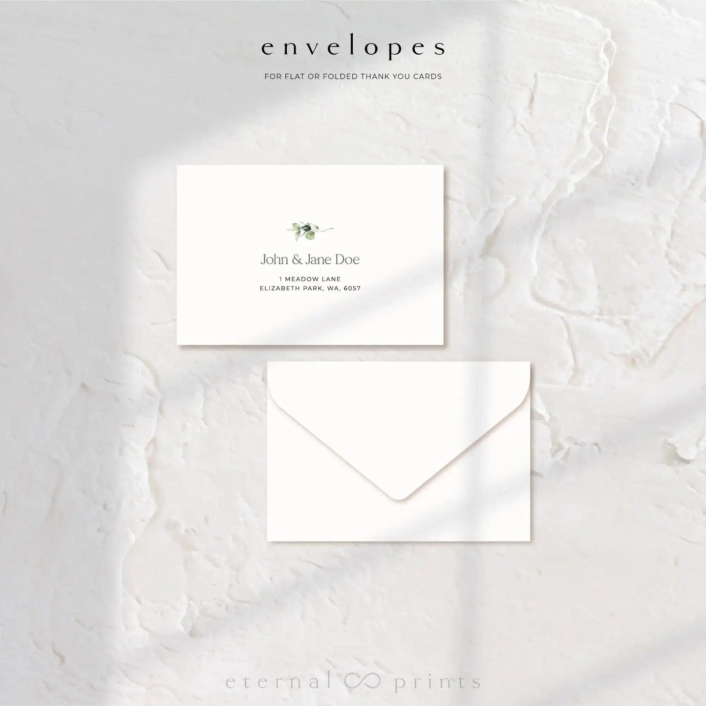Thank You Cards - Eucalyptus Leaves - Eternal Prints