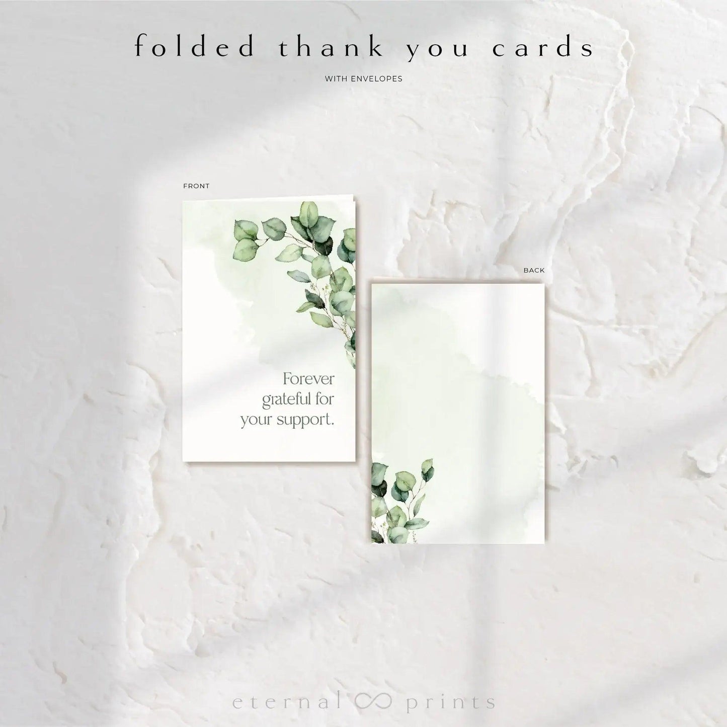 Thank You Cards - Eucalyptus Leaves - Eternal Prints