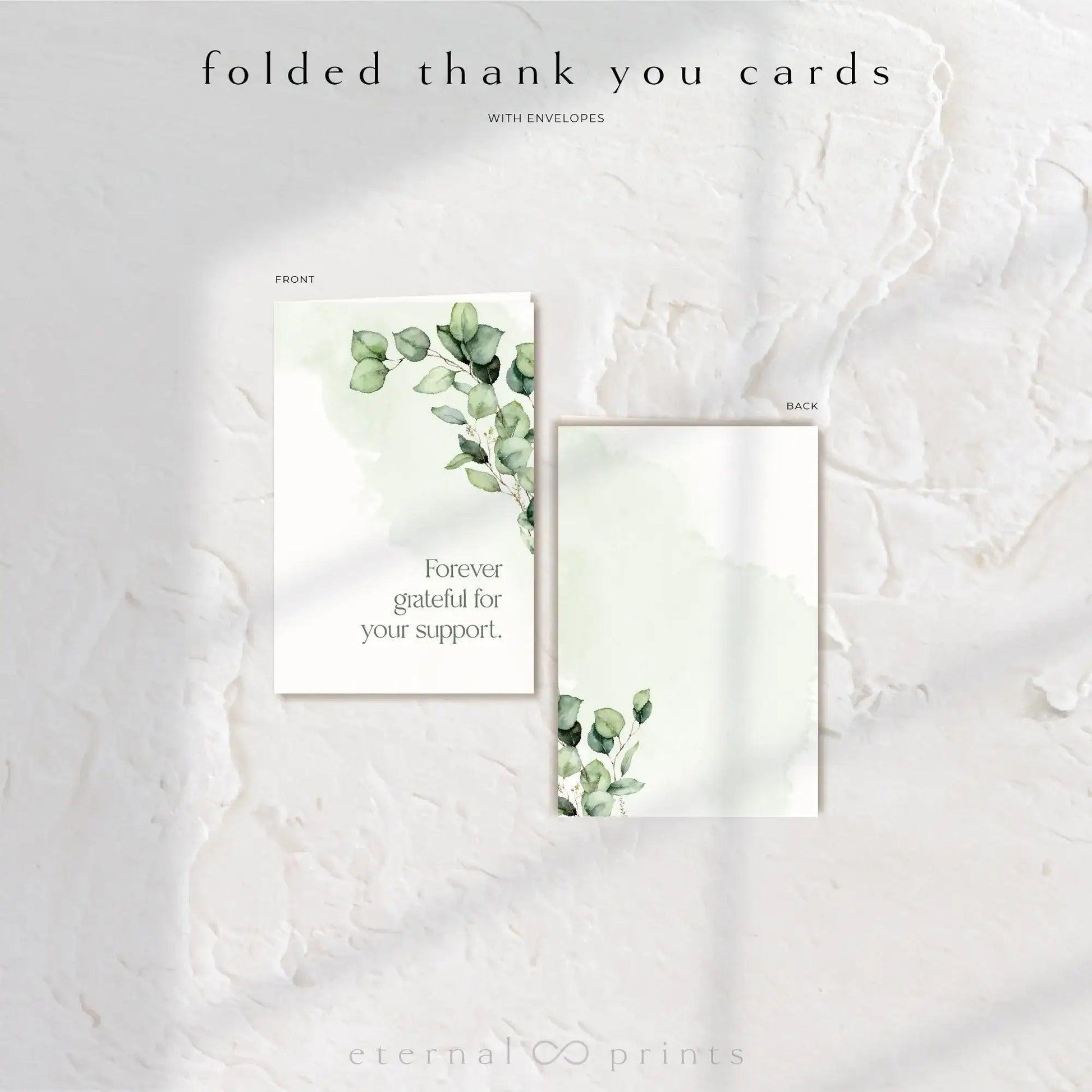 Thank You Cards - Eucalyptus Leaves - Eternal Prints
