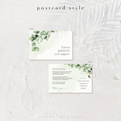 Thank You Cards - Eucalyptus Leaves - Eternal Prints