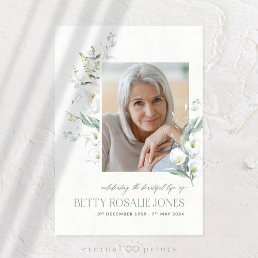 Welcome Sign - White Flowers - Eternal Prints