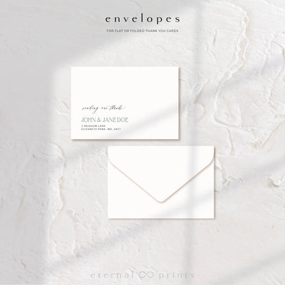 Thank You Cards - White Flowers - Eternal Prints