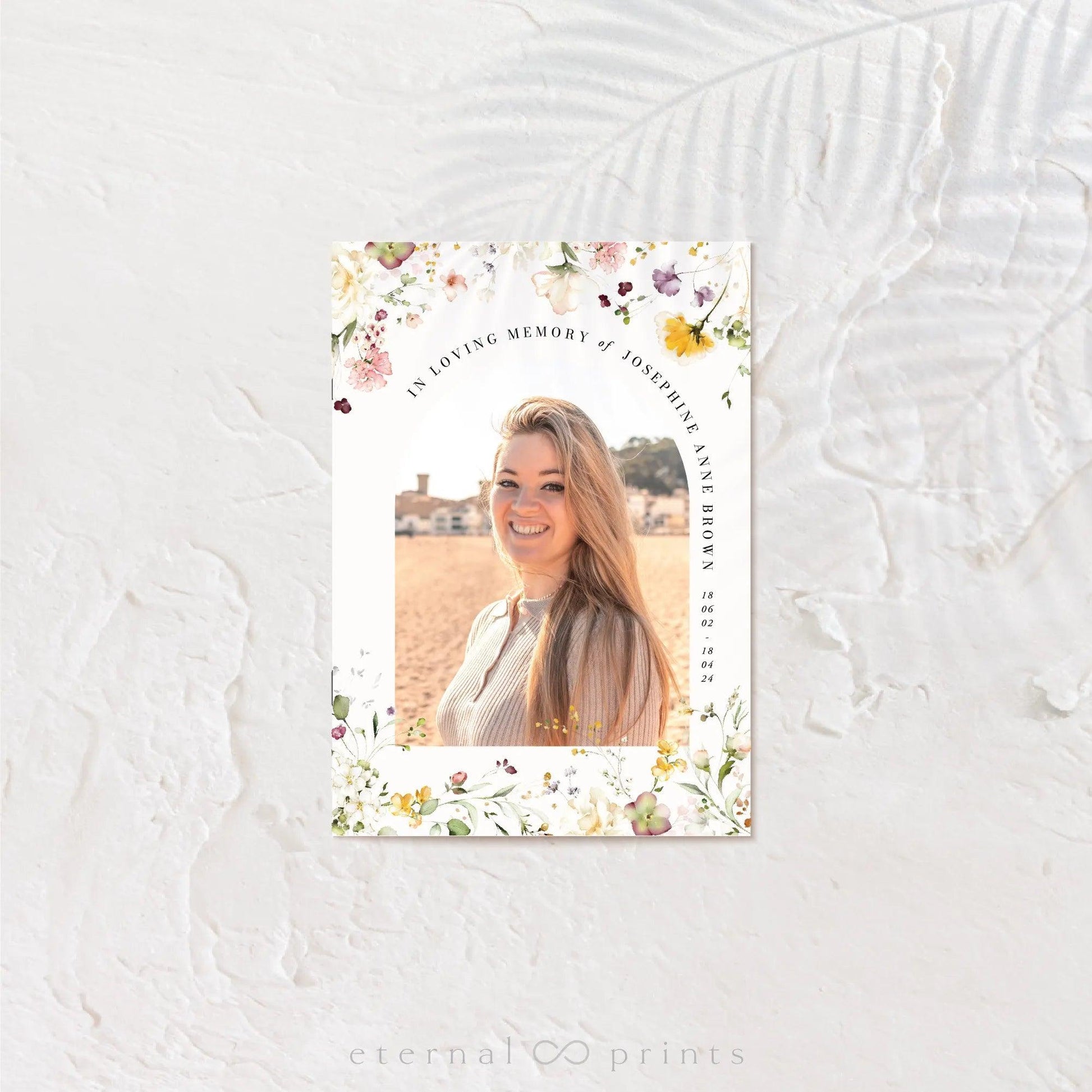 Funeral Booklet - 4 Pages - Wildflowers - Eternal Prints