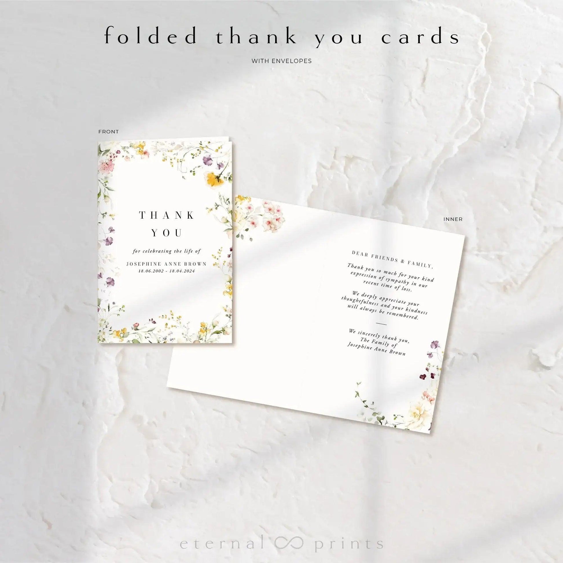 Thank You Cards - Wildflowers - Eternal Prints