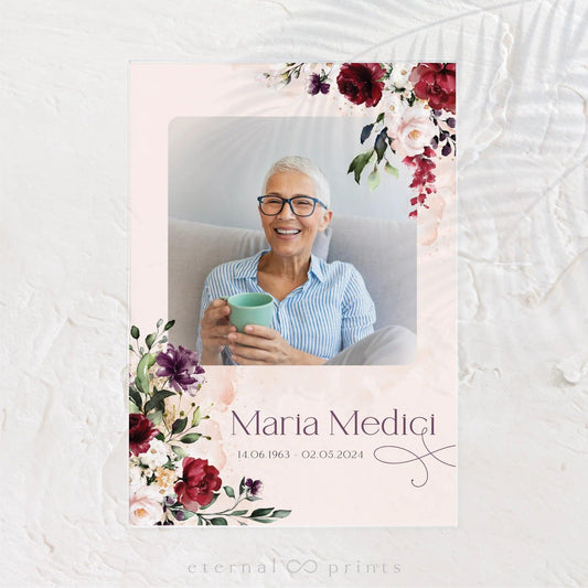 Acrylic Photo Prints - Burgundy Flowers - Eternal Prints